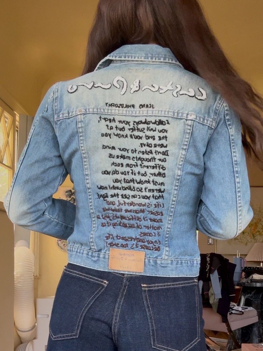 Casta & Puro Embroidered Jean Jacket - incredible vintage find